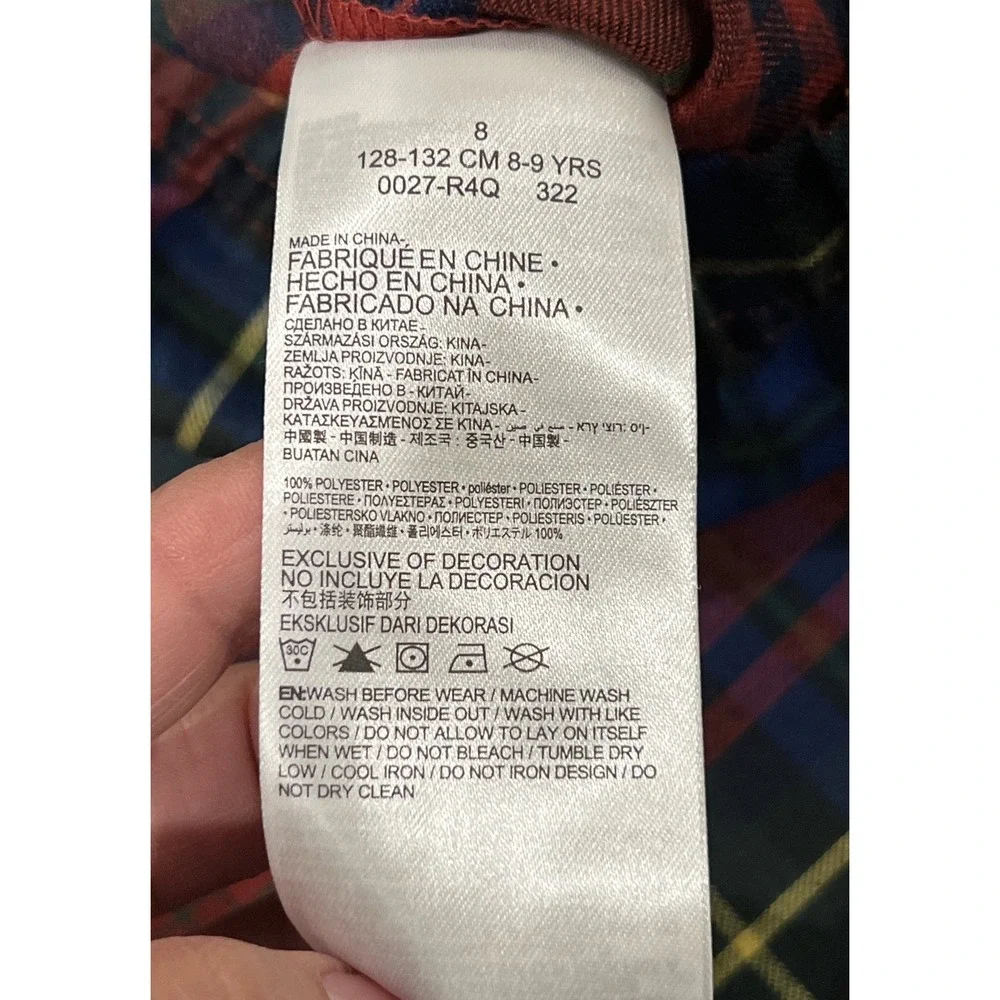 Polo Ralph Lauren Youth Red Plaid Sleep Pants Size 8